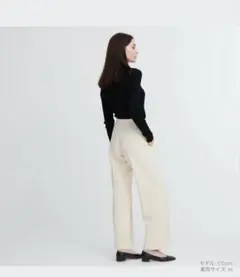 ドライスウェットトラックパンツ　ブラック ワイドパンツ Sサイズ