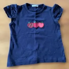 【美品】ファミリア　familiar リンゴ刺繍 Tシャツ サイズ表記100