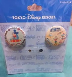 【ディズニーリゾート】缶バッジ ビークル柄 2個セット