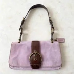 COACH コーチ ワンショルダーバッグ スエード レザー ピンク Y2K