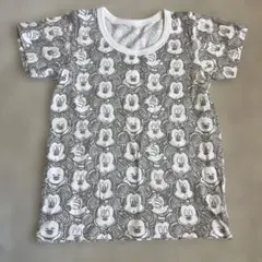 ミッキーマウス Tシャツ 100cm ホワイト/グレー　西松屋