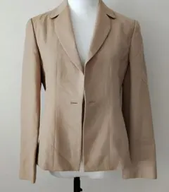 レリアン 高級素材ベージュ ジャケットブレザー7号#30