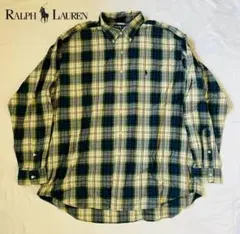 RALPH LAUREN BLAKE オンブレ チェック 長袖シャツ XL