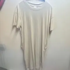 H&M BASICS Tシャツワンピース ベージュ XSサイズ（ロング・マキシ）
