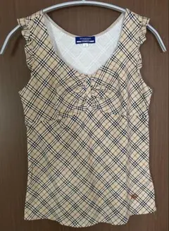 BURBERRY BLUE LABEL ノースリーブ トップス チェック柄 - メルカリ