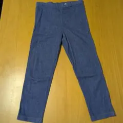 ユニクロ　UNIQLO　デニム風 スパッツ ブルー140