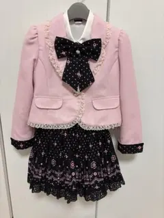 入学式　卒園式　結婚式　フォーマルドレス ピンクと黒 120cm