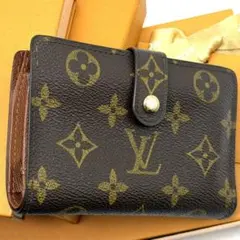 美品 ルイヴィトン モノグラム ポルトモネ ビエ ヴィエノワ がま口 財布 茶色