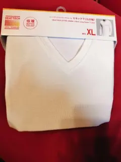 【新品未使用】ユニクロ 極暖 VネックT 九分袖 ヒートテック メンズXL