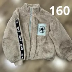 CONVERSEブルゾン　フェイクファー　160 ピンクラテ