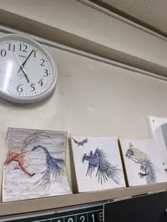 空の生き物 抽象画セット