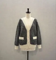 Drawer 91,300円 バイカラーニットカーディガン