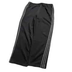 00s adidas ワイドスウェットパンツ ブラック ストレート 希少 極太 