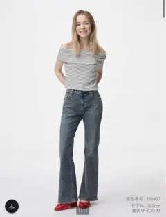 スリムフレアジーンズ(丈標準74.0～78.0cm)XS 65 BLUE