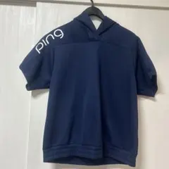 PING ⭐️半袖 フーディー ネイビー