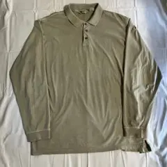 90s 00s エディーバウアー オリーブグリーン 長袖ポロシャツ XL USA