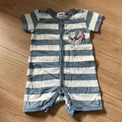 エドウィン　EDWIN ロンパース　ボーダー　デニム柄　おしゃれ