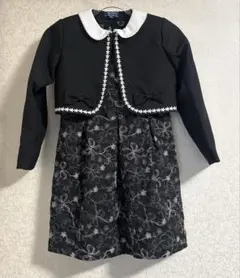 キッズフォーマル 女の子 130 ボレロ ワンピース 新品靴下３点セット