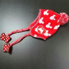ニット帽 ミニー柄