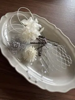 6点セット★シルバー　髪飾り　成人式髪飾り　卒業式髪飾り　お呼ばれ髪飾り