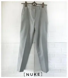 NUKE 韓国 センタープレス パンツ スラックス ミントグリーン M
