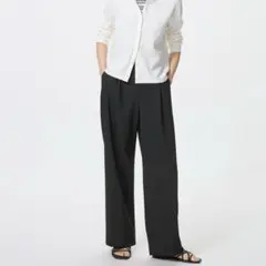 タックワイドパンツ　M
