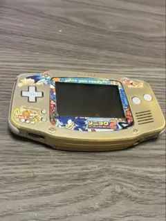 【ジャンク】ゲームボーイアドバンス 本体 ゴールド ソニック仕様