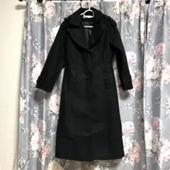 ロングコート レディース チェスターコート XL ブラック