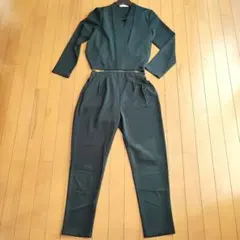 韓国 カシュクール風 オールインワン サロペット M ブラック