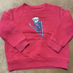 ラルフローレン　ポロベア　トレーナー　スウェット　24M 90 レッド