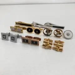 ブランドカフスまとめ　メンズ　カフスボタン　ネクタイピン　10点セット