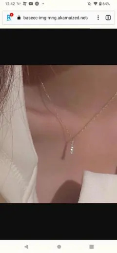sassy angel トゥインクルラインネックレス　ゴールドのサムネイル