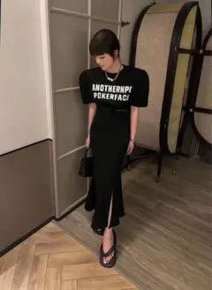 スカートセットアップ ブラック