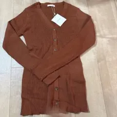 長袖カーディガン Mサイズ オレンジのサムネイル