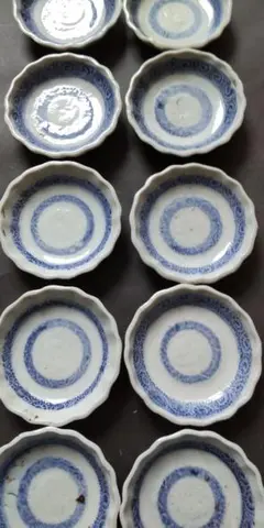 明治25年 古伊万里 小皿　20枚のうち10枚　骨董　アンティーク