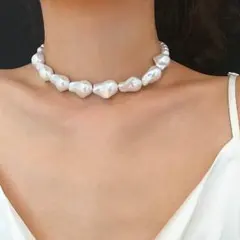 バロック パール ネックレス オリジナル デザイン パーティー #C807-2