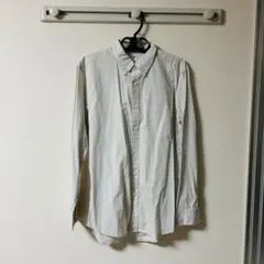 【ほぼ未使用】ユニクロ ストライプシャツ 綿100% 長袖 M
