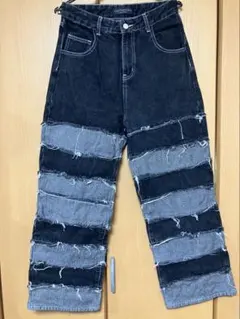 リメイクデニムパンツ ダメージデニム