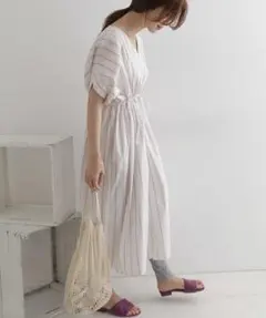 URBAN RESEARCH DOORS ランダムストライプドロストBIGワンピ