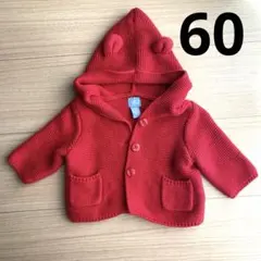 女の子60センチベビー服　baby Gapニットカーディガン上着　羽織り　上着