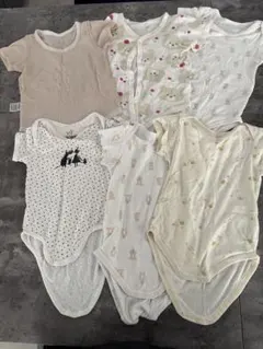 ボディスーツロンパース　6枚セット　肌着