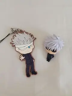 五条悟 呪術廻戦 ミニフィギュア ラバーストラップ キーホルダー