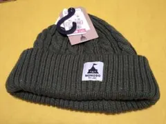 MONOSO オリーブグリーン ニット帽　テントくん　スキー　mont-bell