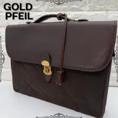 GOLD PFEIL ビジネスバッグ ブリーフケース　ダークブラウンのサムネイル