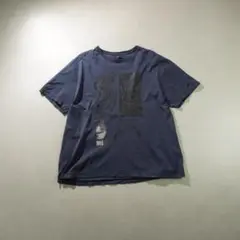 古着 Tシャツ 半袖 グラフィック ネイビー サイズL/IW1006