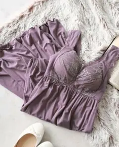 タグ付 tu-hacci ツーハッチ ナイトブラワンピース　ダークパープル75L