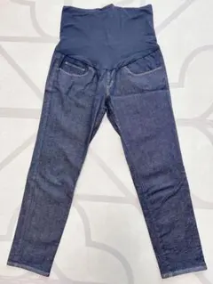 【無印良品】☆マタニティズボン☆縦横ストレッチデニム スキニーパンツ Lサイズ