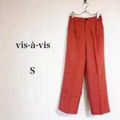 vis-à-vis（S）セミワイドパンツ センタープレス レンガ 美脚 きれいめのサムネイル