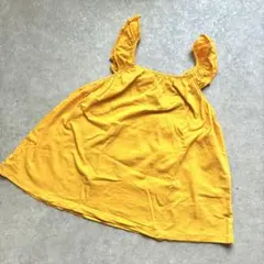 ZARA kids ザラ　イエロー フリル ノースリーブ タンクトップ　キャミのサムネイル