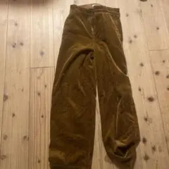 INES DE LA FRESSANGE ブラウン コーデュロイ ワイドパンツ